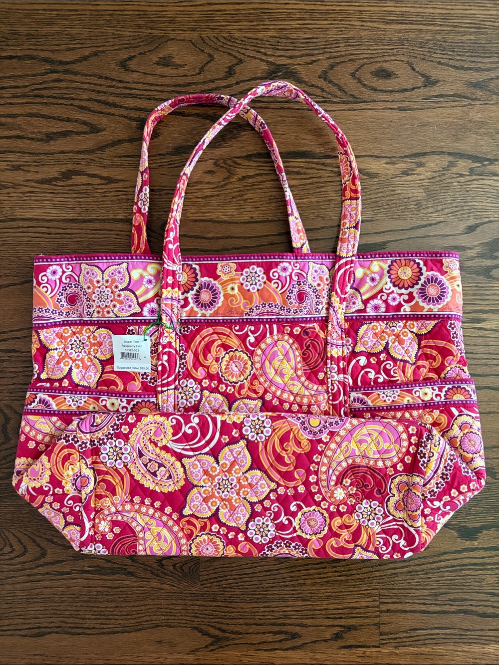 Vera Bradley Raspberry Fizz Super Tote - Picture 2 of 3